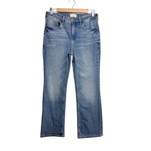 NEW Pilcro The Yaya High Rise Straight Leg Jeans Blue Denim Womens 28P Petite